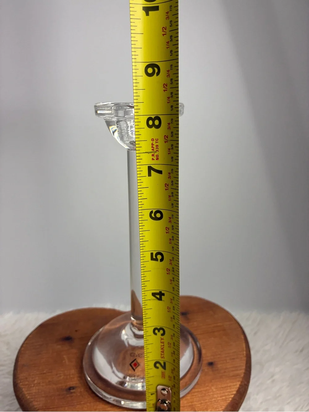 Italian Solid Glass Candlestick Holder